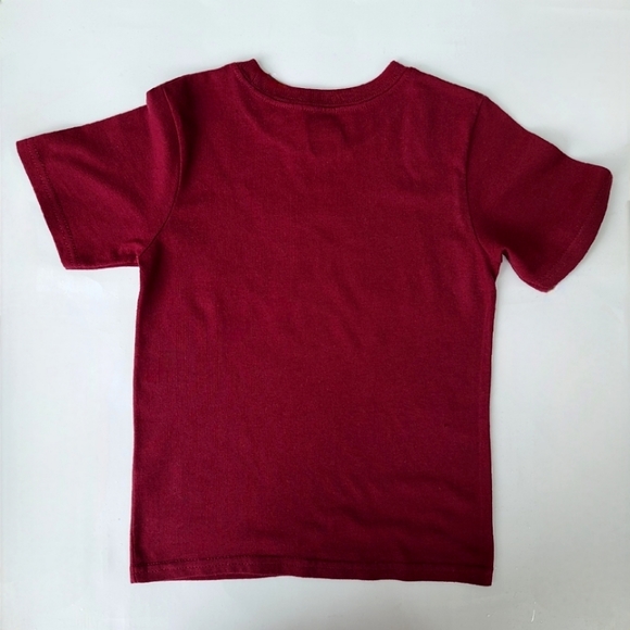 'Create the Future' Screen Print Short Sleeve Boys Tee T-Shirt Top Maroon 5T - Picture 2 of 3